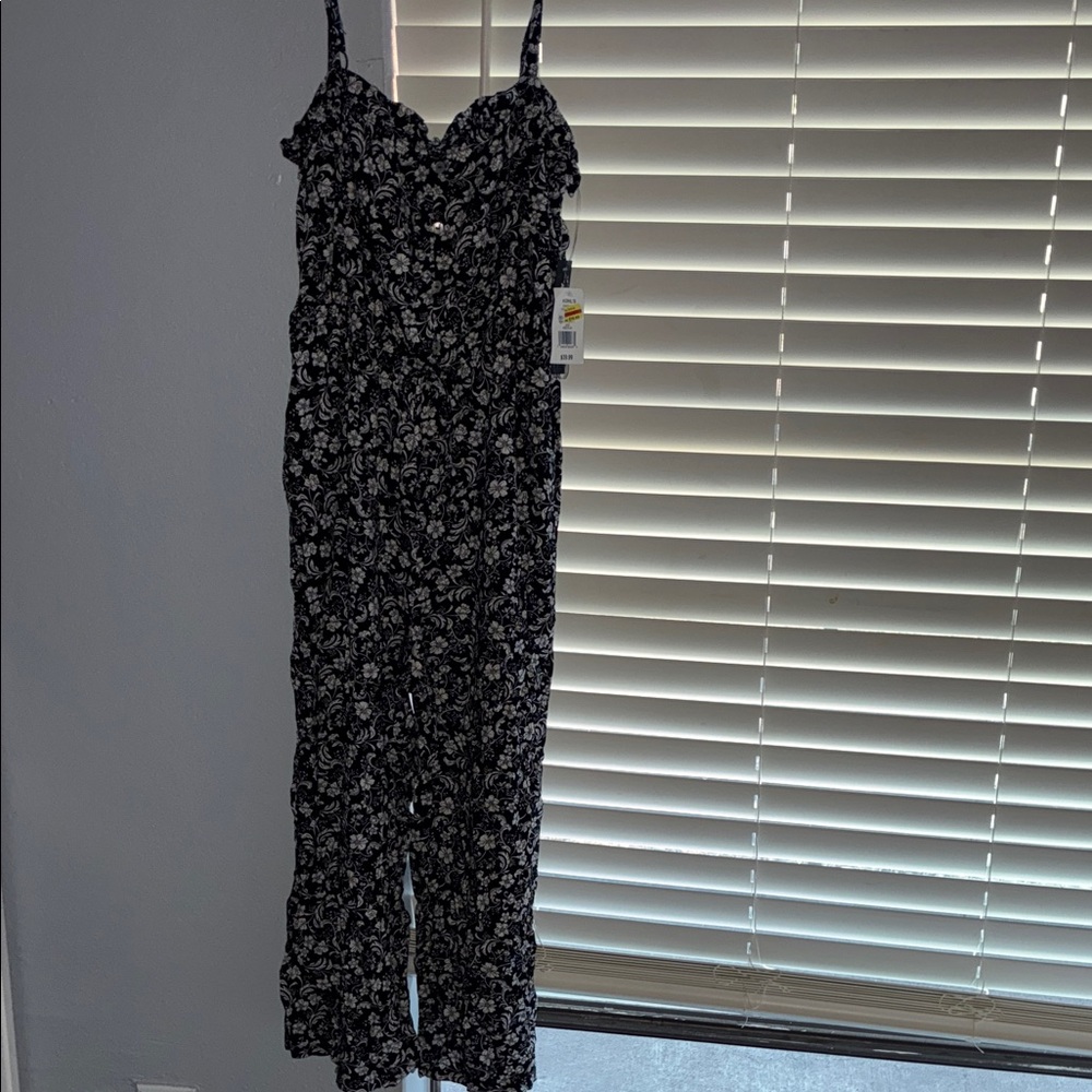As U Wish  Black and White Floral Dress Petite Size M